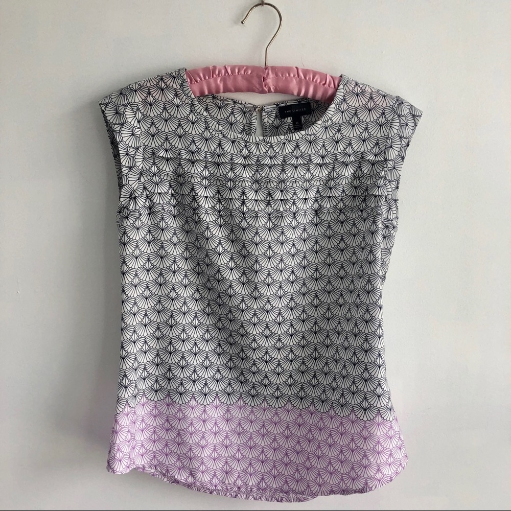 The Limited Ruffled Printed Blouse